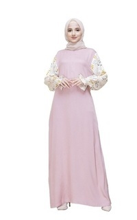 Long Dress Jihan Dress - pink S