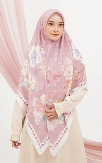 Hijab Motif Sakeena Series Large - Mauve