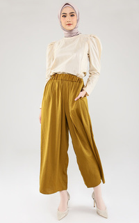 Celana Flowy Wide Pants - Brown