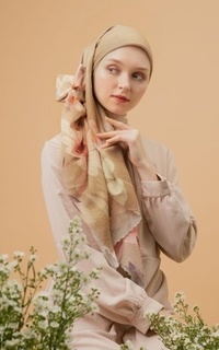 Printed Scarf Romantic Series - Belle Olive