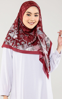 Printed Scarf Laiqa Russet (Voal Square)