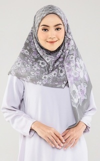 Hijab Motif Voal Hijab Floral Pattern Purple Flower