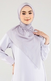 Plain Scarf Voal Square Basic - Pearl Grey