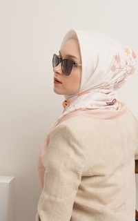 Printed Scarf KATAHATI BUTTERFLY SERIES SCARVES & TWILLY Clove Beige-436038
