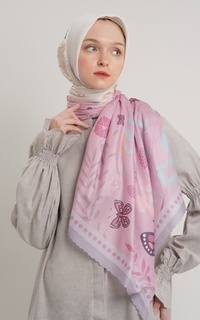 Printed Scarf KATAHATI BUTTERFLY SERIES SCARVES & TWILLY Lavender-436040