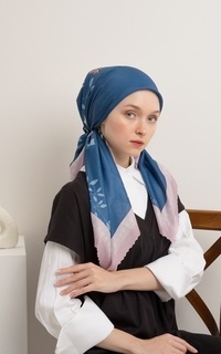 Printed Scarf KATAHATI BUTTERFLY SERIES SCARVES & TWILLY Floss Navy-436052