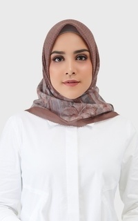 Hijab Motif The Malaya Voal Square - Brown