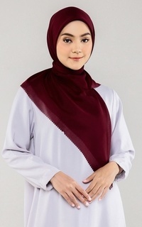 Hijab Polos Voal Square Basic - Maroon