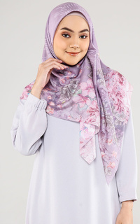 Printed Scarf Zahwa Dusty Lavender (Voal Square)