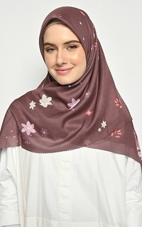 Printed Scarf Virametha Jasmine Square Lasercut