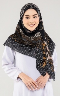 Hijab Motif Voal Hijab Ethnic Pattern Branch Leaf