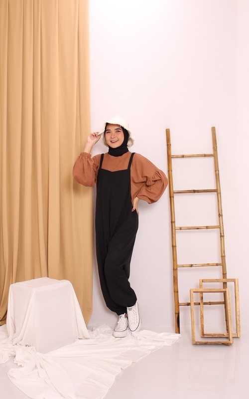 Jumpsuit - Ghania Overall BLACK M15728 R107S6 - Black