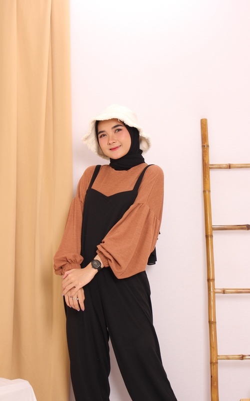 Jumpsuit - Ghania Overall BLACK M15728 R107S6 - Black