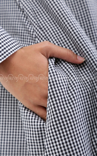 Tunic Cara Gingham Pattern Black-White-43946