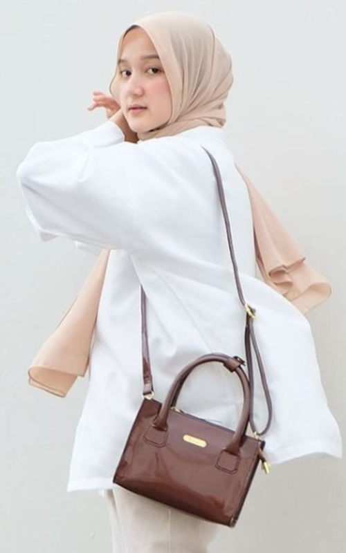 Tas - Naoki Bag | korean slingbag | slingbag mini - Latte