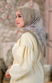 Hijab Motif The Ederra Voal Square - Mojave