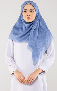 Printed Scarf The Tapis Square - Ice Blue