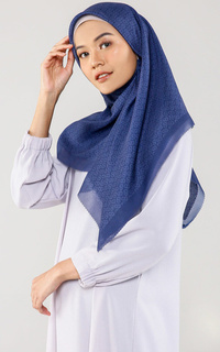 Printed Scarf The Tapis Square - Oxford Blue