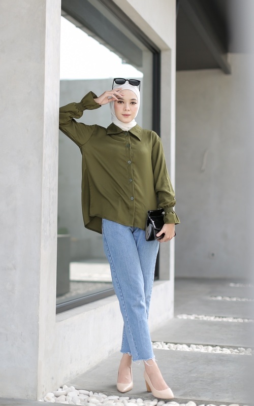 Kemeja - Shanum Shirt ARMY M15982 R82S5 - Army