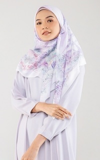 Printed Scarf Spring Series - Silver Violet