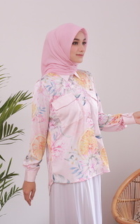 Kemeja Tropical Series Baby Pink