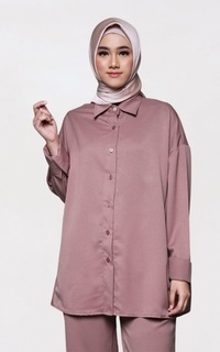 Kemeja Jeany Oversized Shirt Rose