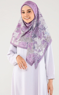 Printed Scarf Zeeta Light Plum (Voal Square)