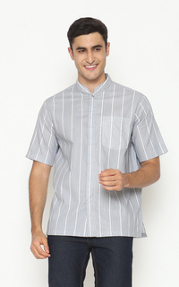 Pakaian Pria Aska Short Sleeves Cotton Shirts