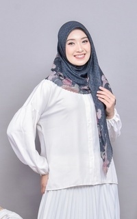 Hijab Motif ROSE SCARF BLACK