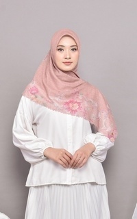 Hijab Motif ROSE SCARF MOCCA