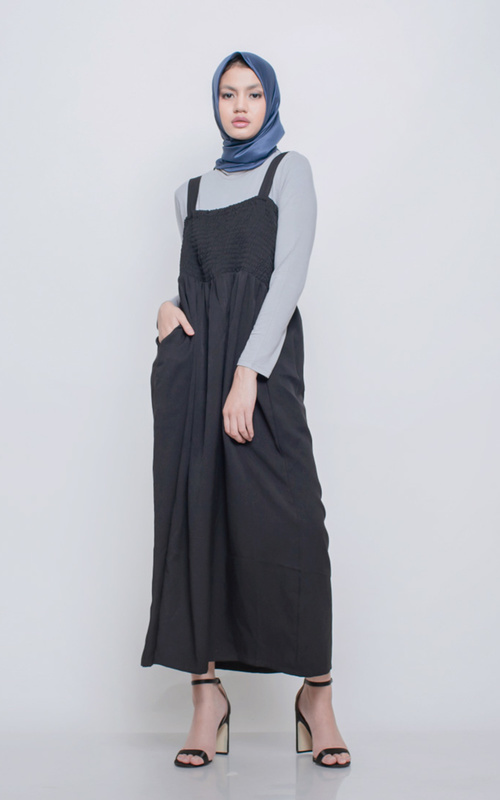 Overall - MFMW Lousan Pinafore Hitam  - Hitam