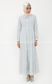 Dress Laura Dress Baby Blue-Orange-45717