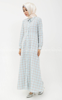 Dress Laura Dress Baby Blue-Orange-45718