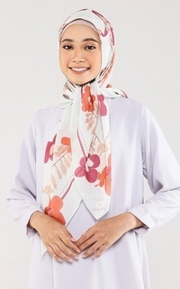 Printed Scarf Jelita Signature Scarf Dama X Kreaby Cream