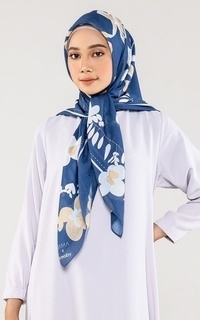 Hijab Motif Jelita Signature Scarf Dama X Kreaby Navy