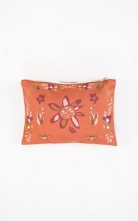 Tas Floral Pouch Terracota