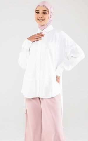 Shirt Longline Basic Shirt