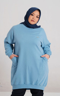 Blus Sarisa Sweashirt by Hanna Hijab in Powder Blue 041221