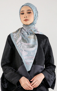 Hijab Motif Tropica Peppermint (Voal Square)