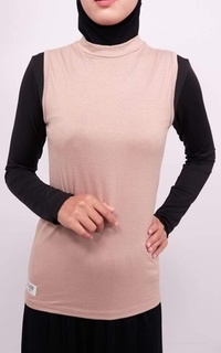 Inner Shirt DA010 Atasan Manset Inner Kutung Turtleneck Beige