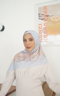 Hijab Motif ZAHWA SCARF BLUE