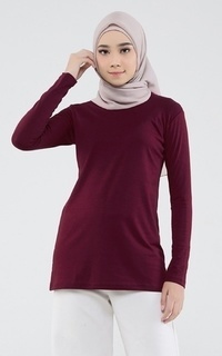 Inner Shirt Manset Cotton Zahra In Maroon Maroon-463808