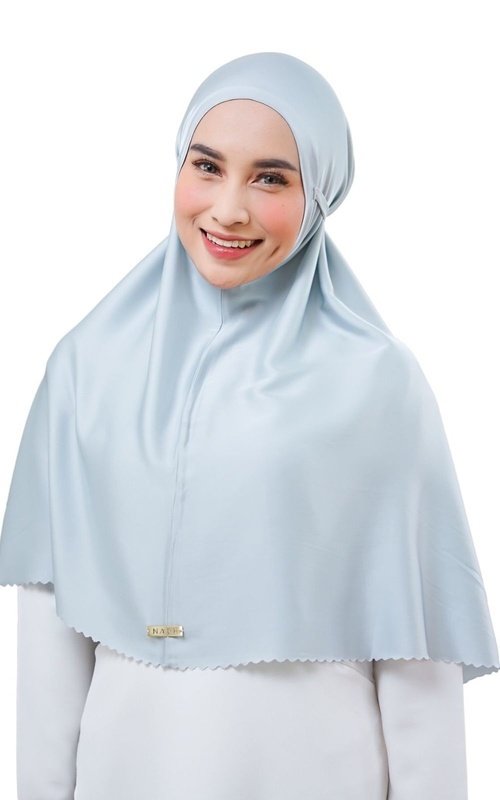 Hijab Instan - Lavish Instant Hijab NADH By Nadhira (bergo syari) - Frozen Blue - Frozen Blue