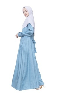 Long Dress Gamis Ammie Tosca - Grey M