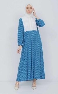 Long Dress Amara Blue Ethnic Long Dress Gamis