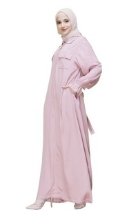 Gamis Ermina Dress - Middle Dusty Pink L