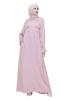 Long Dress Ermina Dress - Middle Dusty Pink XL