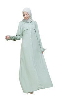 Long Dress Ermina Dress - Green Ferm XL