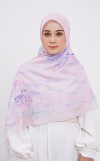 Hijab Motif Spring Series Large - Flamingo