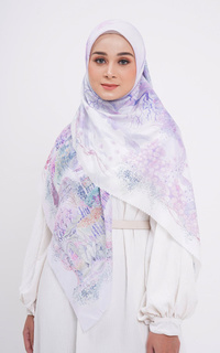 Hijab Motif Spring Series Large - Silver Violet